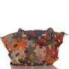 Stylish Women's Shopper Made of Genuine Leather In Patchwork Design