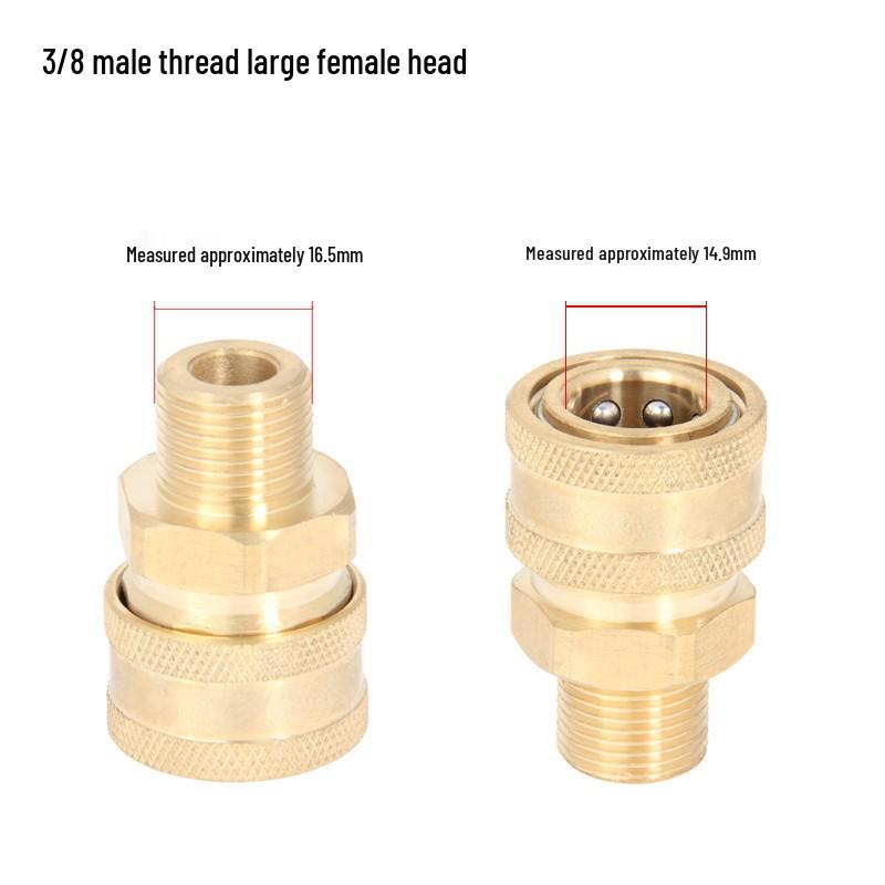 High-Pressure Water Gun Quick Connector for Car Washer, Pipe Cleaning Machine, Copper Accessories