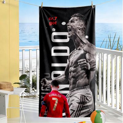 Ronaldos Fitnessreise Strandtuch Superweich & Saugfähig Bequem Leicht Perfekt für Reisen Yoga Camping und Schwimmen