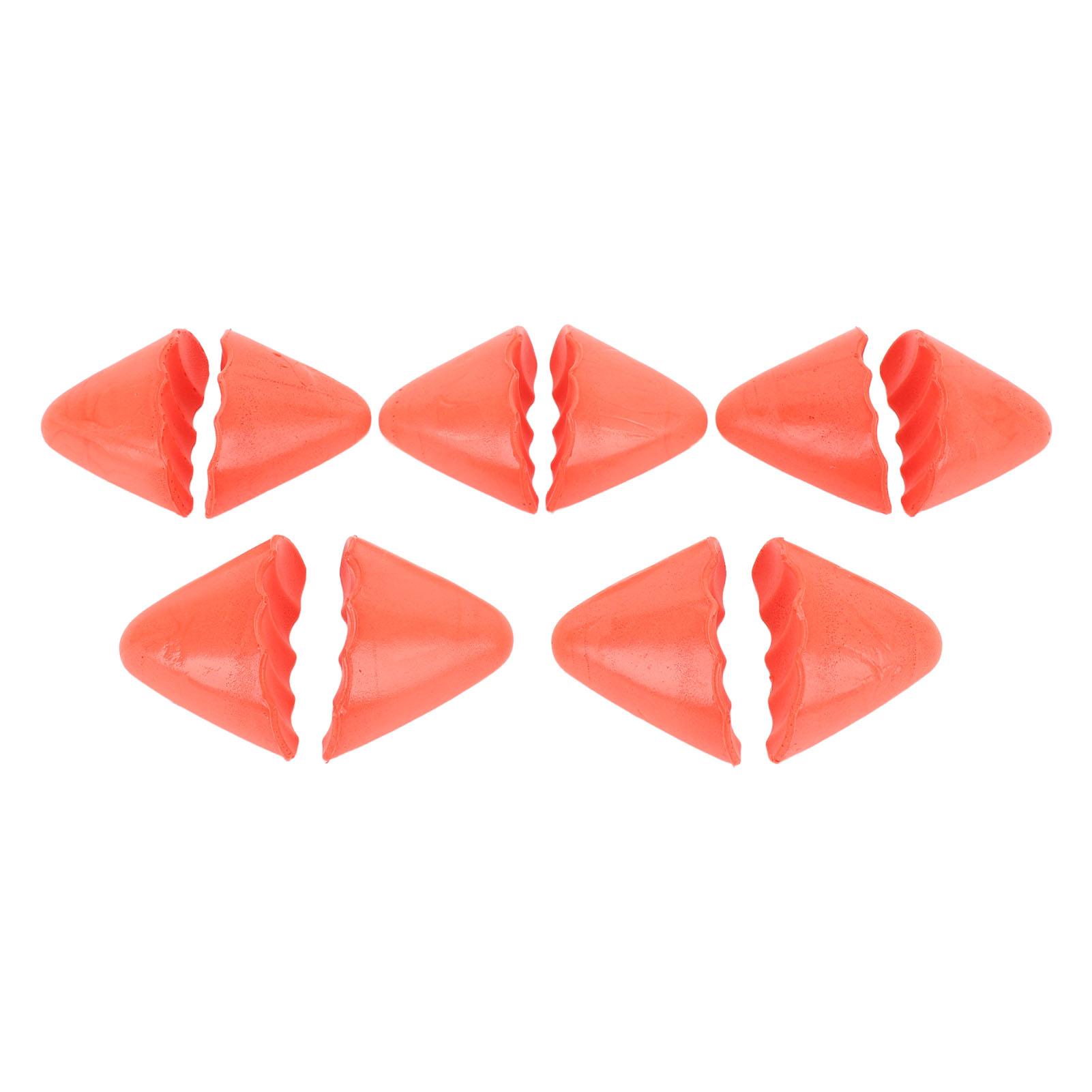 

5 пар остроконечных наполнителей для обуви, вставок из полиуретановой пены, толстых мягких наполнителей для носков, наполнителей для обуви половинного размера оранжевый