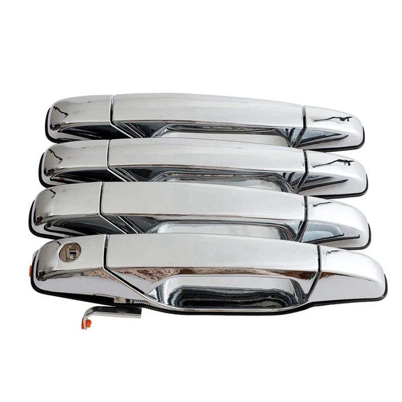 4pcs Outside Exterior Door Handle Front Rear Left Right for Chevrolet Silverado Tahoe GMC Sierra Yukon Cadillac Escalade Pickup