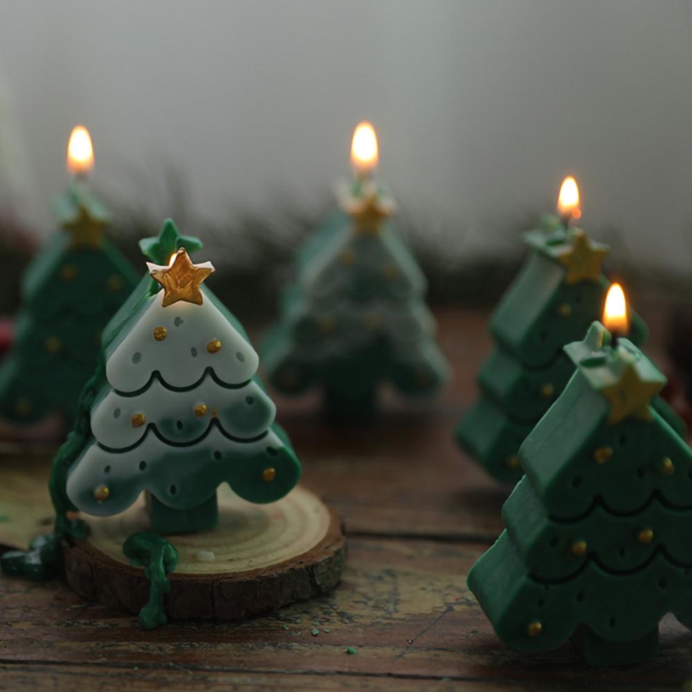 Christmas Tree Scented Candle Christmas Birthday Party Souvenir Aromatherapy Candle Home Decor Room Decor Table Decor 8.2x6.7cm