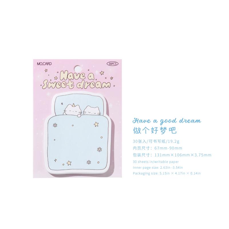 

JIAMEI 30sheets Soft Seasonal Series Kawaii Cartoon Message Sticker DIY Handmade Collage Scrapbooking Material Craft Paper