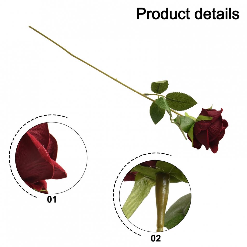 Adjustable Stems Home Decor Flower Wedding Flower Artificial Velvet Rose