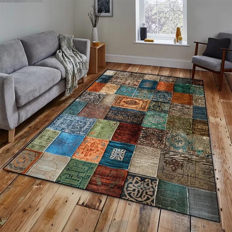 Modern Abstract Patchwork Large Carpet Anti
