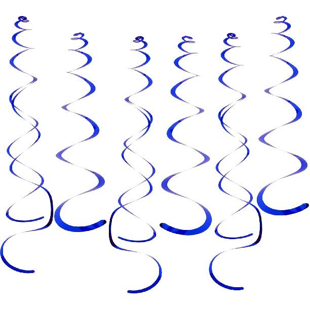 Fumwase 30 PCS Party Swirl Decorations Hot Pink Shinny Foil Hanging Swirl Decorations with Double-Swirls and Single-Swirls Plastic Streamer for