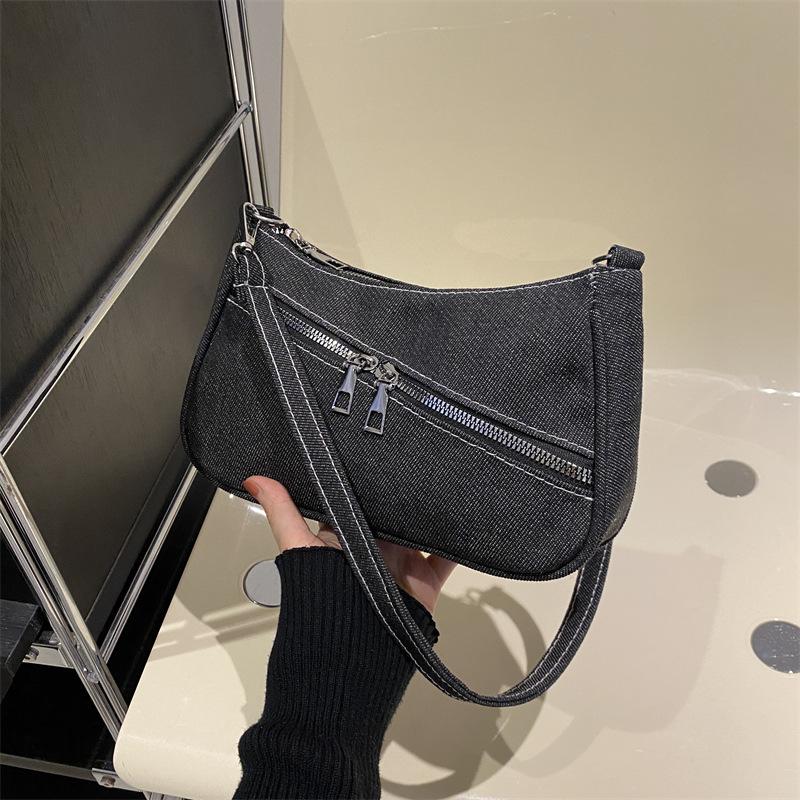 Denim Fashion Casual Bag 2025 New Shoulder Underarm Bag Small Square Bag