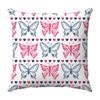 Seamless Watercolor Butterfly Digital Printing Short Plush Pillow Covers for Car Sofa Office Cushion Cover Home Goods 60x60cm