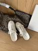 2025 Spring New German Training Shoes Sports Flat White Shoes Lace-up Board Shoes Women's Casual Lace-up Color Matching Slippers