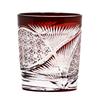 Jinzhi Japanese Edo Cut Crystal Glass Whiskey Wine Glass Engraved Fan Cup Retro Cup Gift Box