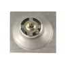 4-Inch Stainless Steel Concealed Floor Drain for Bathroom Square Frame with Round Cover Pop-up Design