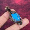 Sleeping Beauty Turquoise Pendant Copper Wire Wrapped Pendant Gemstone Jewelry