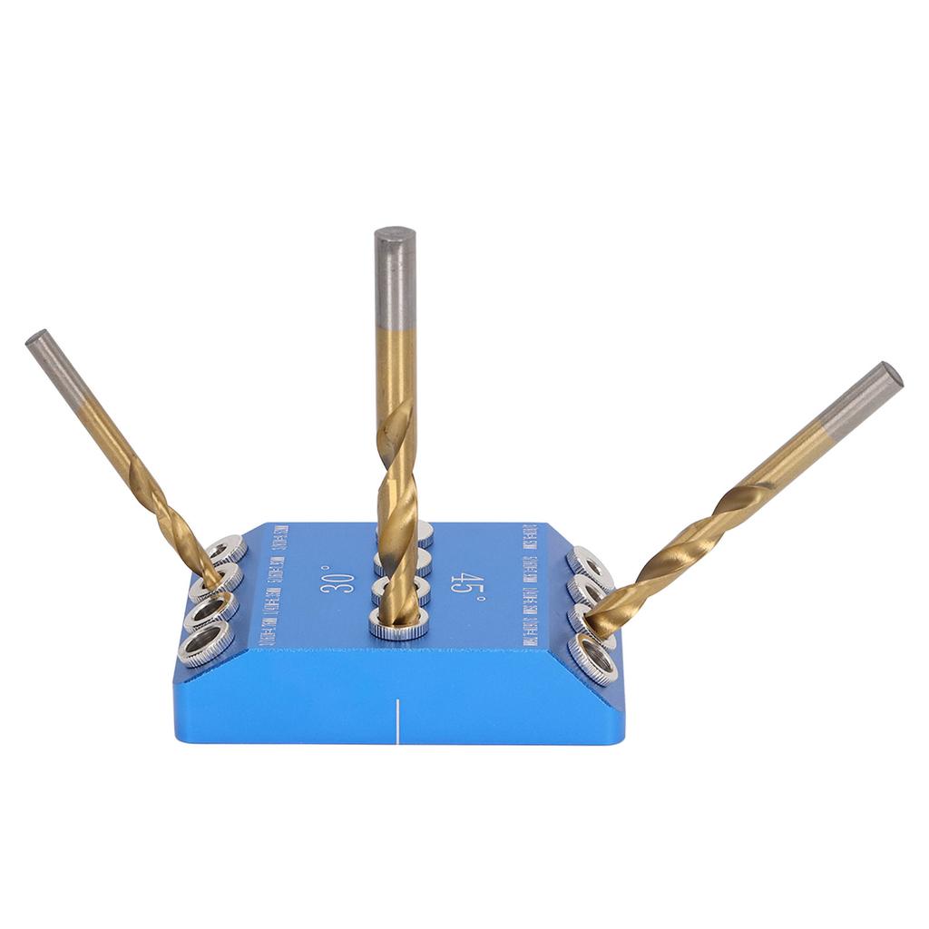 Drill Guide Jig 30 45 90 Degree Aluminum Alloy Angle Drill Jig for Woodworking Cutting