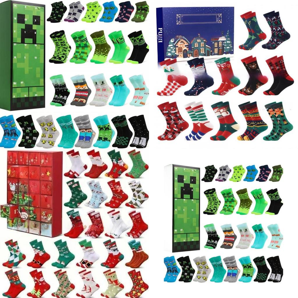 Countdown Socks For Kids And Teens With Cotton Material For Christmas Celebration And Holiday Gift
