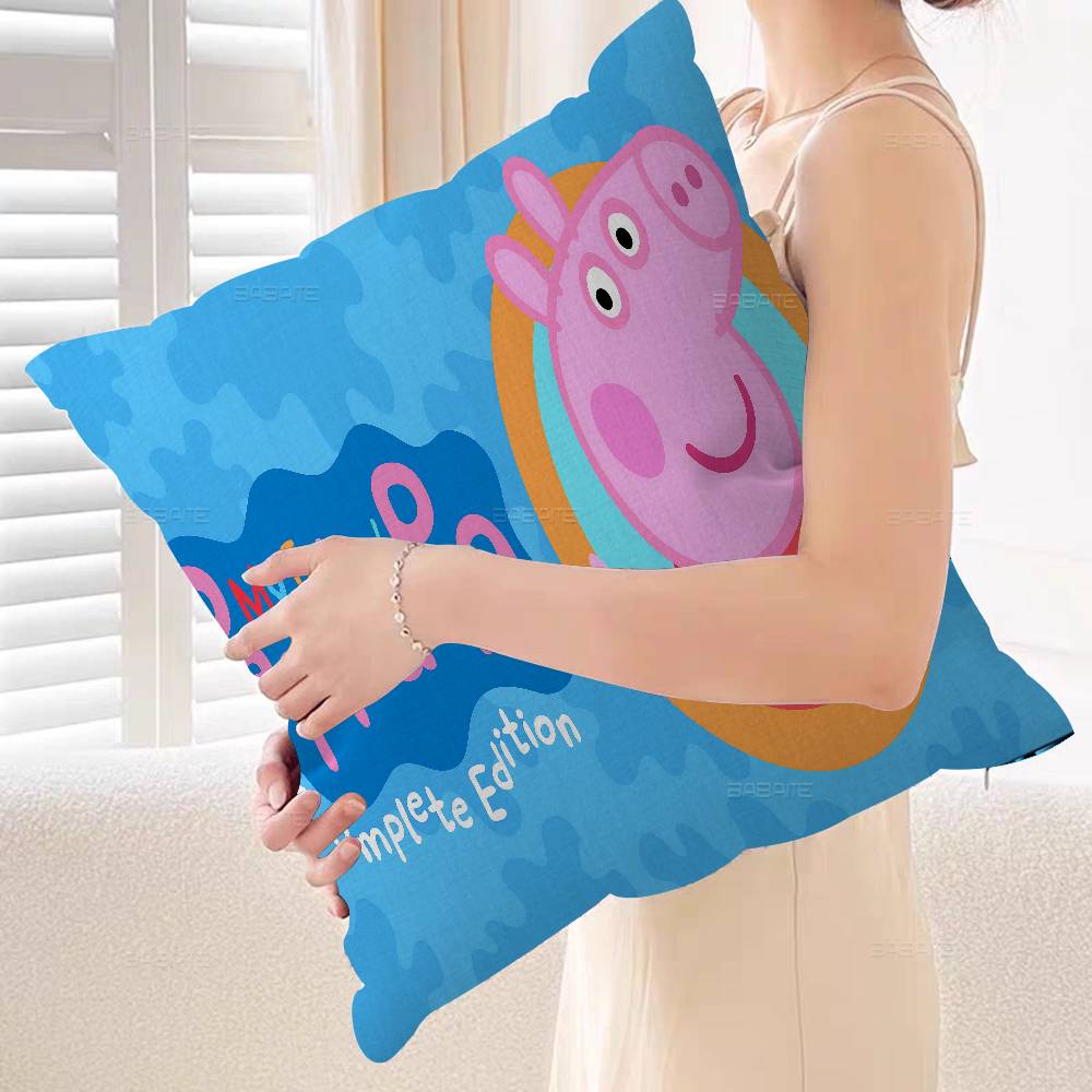 Cartoon P-Peppa-Cute Pig Pillow Anime Pillow Sofa Bed Head Pillow Cover Cushion Cover 45X45 Cm Fashion
