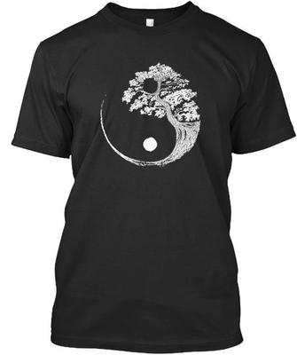 Yin Yang Bonsai Tree Japanese Buddhist Z T-Shirt Made In the USA Size S To 5XL Unisex T-Shirt