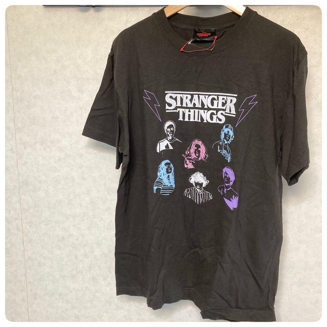 Stranger Things Short Sleeve T-Shirt Black Women s Men s S