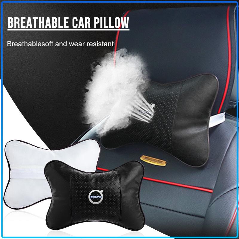 For Volvo XC90 XC60 XC70 XC40 V90 V60 V40 C70 C30 S80 Car Seat Headrest Auto Logo Neck Pillow Car Accessories