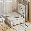 1PCS Student Desktop Textbook Book Transparent Book Stand Office File Storage Shelf Plastic A4 Paper Organising Box