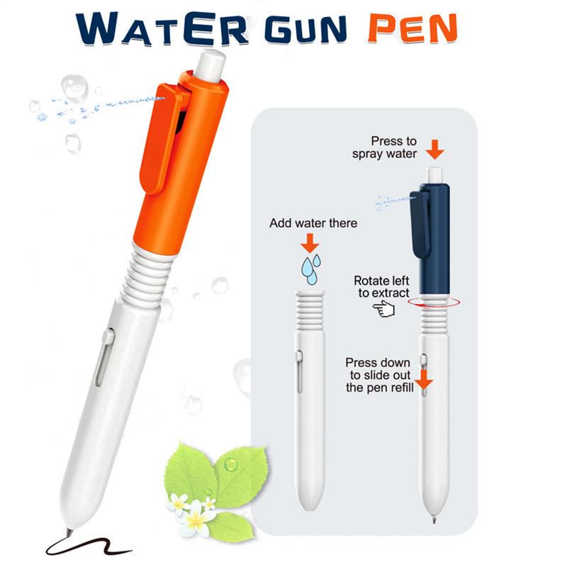 NEW 2 in 1 Funny Prank Retractable Water Spray Pens,Ball Pen with Water Spray Funny Prank Toy Stress Relief