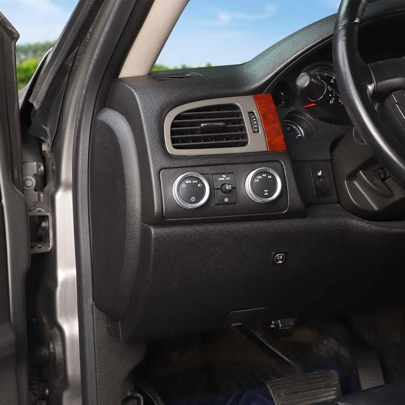 Aluminum Alloy  Central Control Knob Decorative Ring Cover For Chevy Silverado/Tahoe For Suburban/ Avalanche/GMC-YUKON 2007-2013