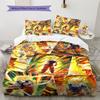 Ropa de cama con estampado DRAGON BALL, Juego de colcha Funda de colcha Funda de almohada Regalo de cumpleaños para el hogar (1 * funda nórdica + 2 * fundas de almohada, sin núcleo)