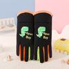 Cartoon Dinosaur Kids Winter Cycling Gloves Windproof Children's Outdoor Gloves  Snowy Day