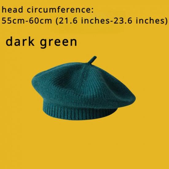 Ретро Женская Вязаная Шапка-Берет Зимняя Кепка Художника Теплая Повседневная Вечеринка