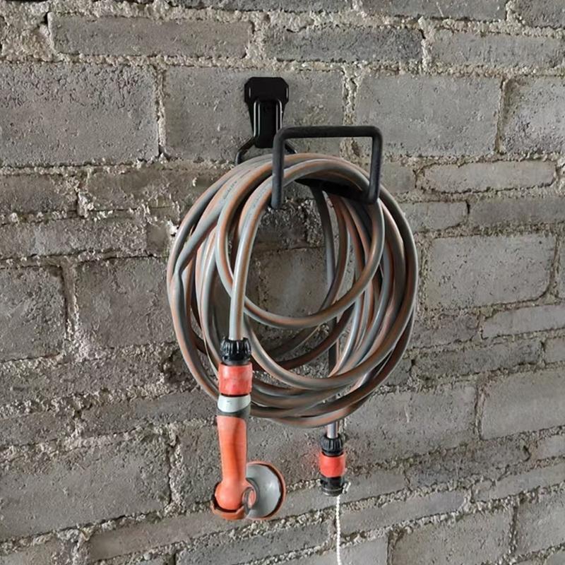 2 Pieces Sturdy Garage Hangers for Bikes and Ropes Water Pipe Holders Workshop Storage Solution Garden Tools Brackets