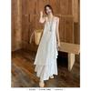 Irregular Strap Dress Women's Clothing 2025 Summer New French Stunning Seaside Vacation Style Suspender Long Skirt