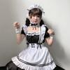 Schwarzes süßes Lolita Cosplay Kostüm Animation Show Outfit Dienstmädchen Kostüme Mädchen Frauen Schöne Dienstmädchen Kleid Kleidung