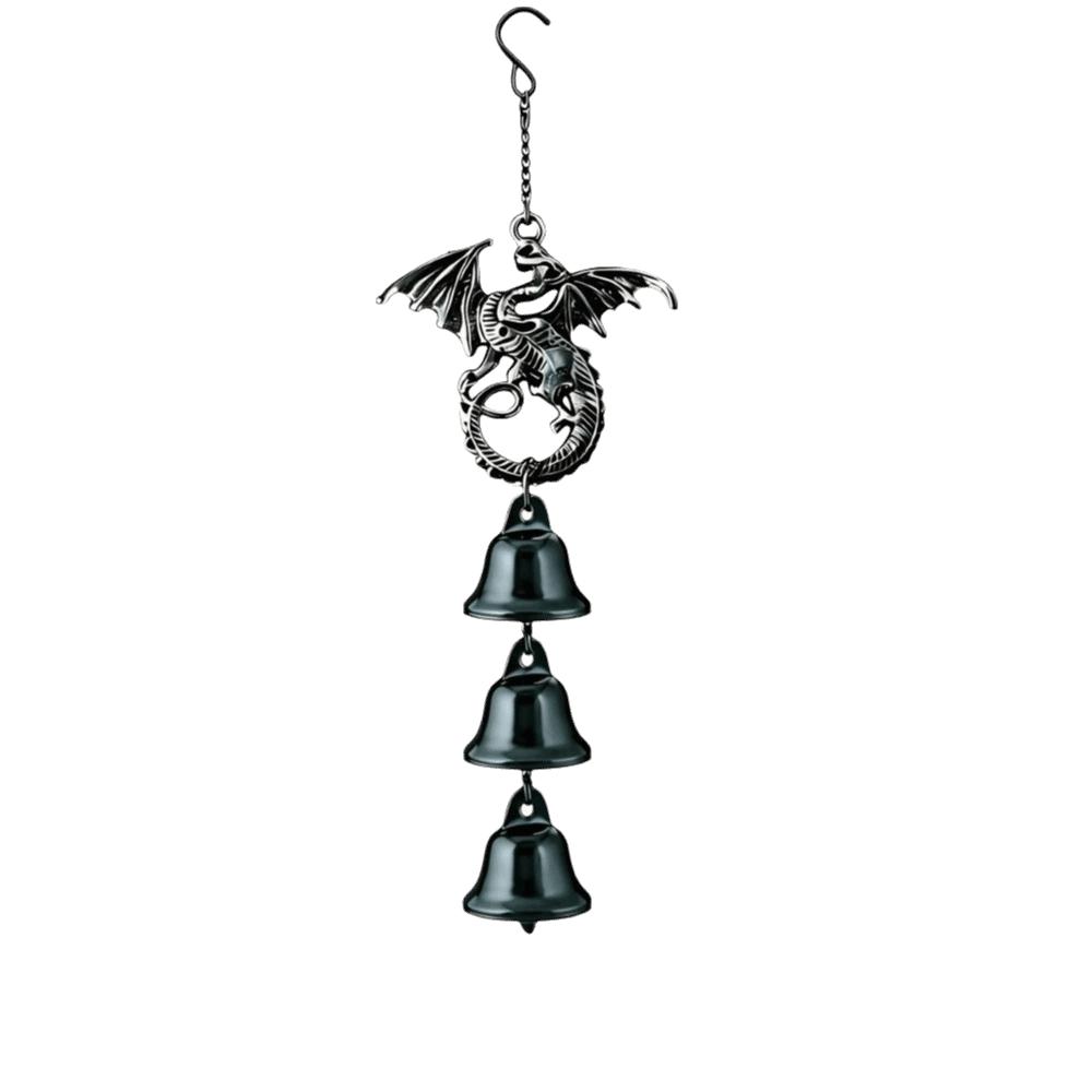 Decorations Black Dragon Wind Chime Bells Dragon Hanging Dragon Doorbell  Outdoor Garden