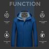 Men’s and Women’s 3-in-1 Detachable Waterproof Windbreaker – Trendy Autumn/Winter Thick Jacket