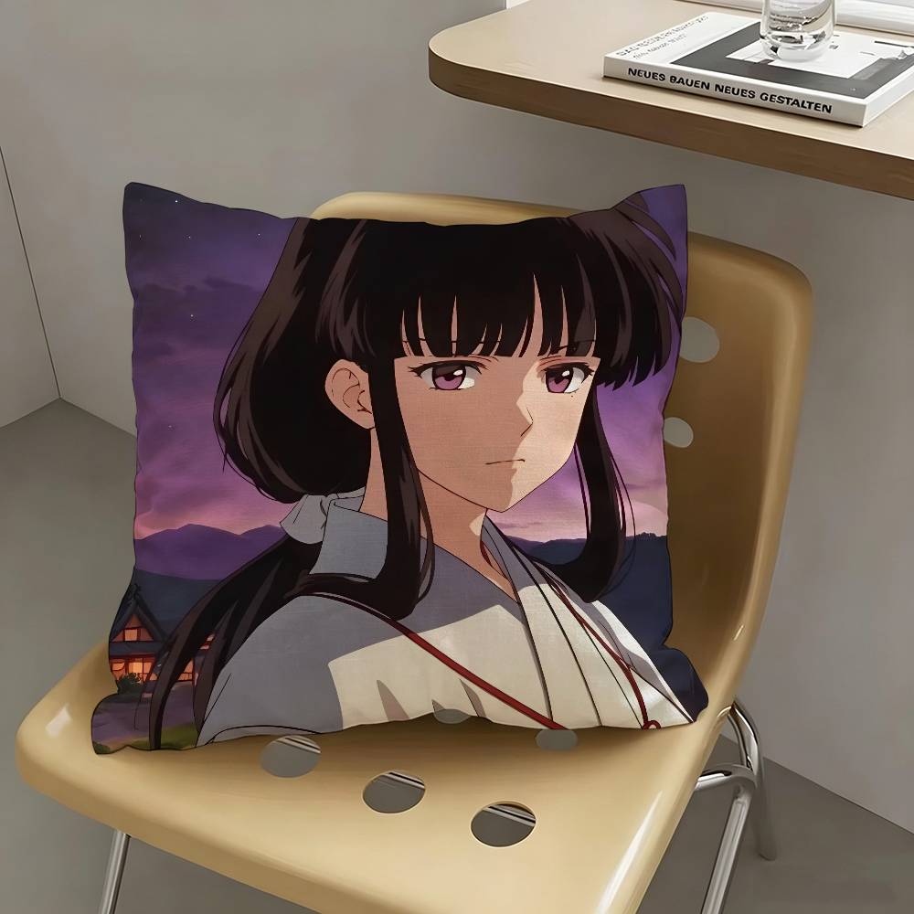 1pc Inuyasha Kikyo Pillow Case Fashion Square Pillowcase Bedroom Sofa Room Ins Decoration Leisure