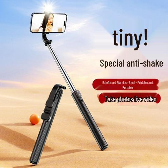 

1.7m Extendable Selfie Stick with Tripod & Bluetooth Remote for Live Streaming Z6 Selfie Stick - Black