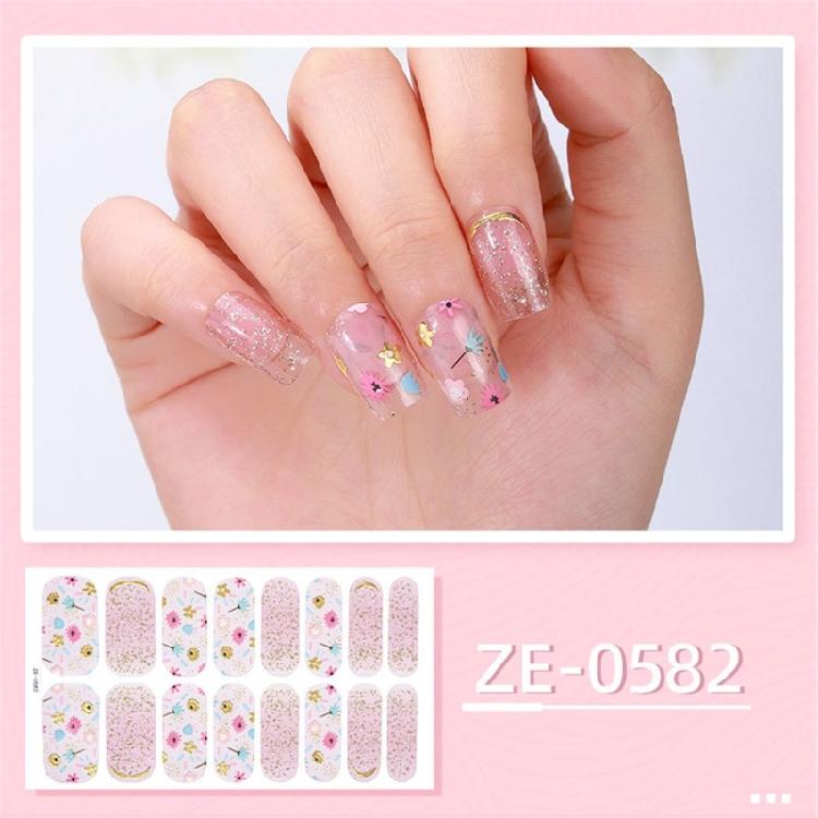 Self-Adhesive Nails Art Sticker Nail Polish Strips Waterproof Gels Nail Strips