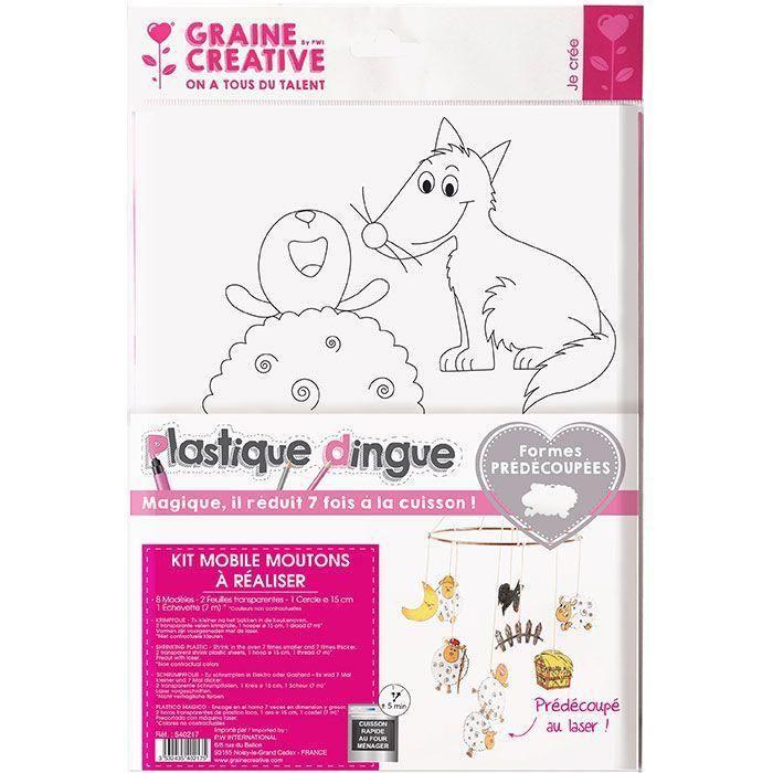Kit de création - GRAINE CREATIVE - Mobile Moutons - Multicolore - À partir de 6 ans - Mixte