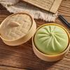 1Pc Colorful Dumpling Squishes Stress Balls Fidget Sensory Toys Simulation Food Squishies Bun with Steamer Squeeze Dough Ball Gifts