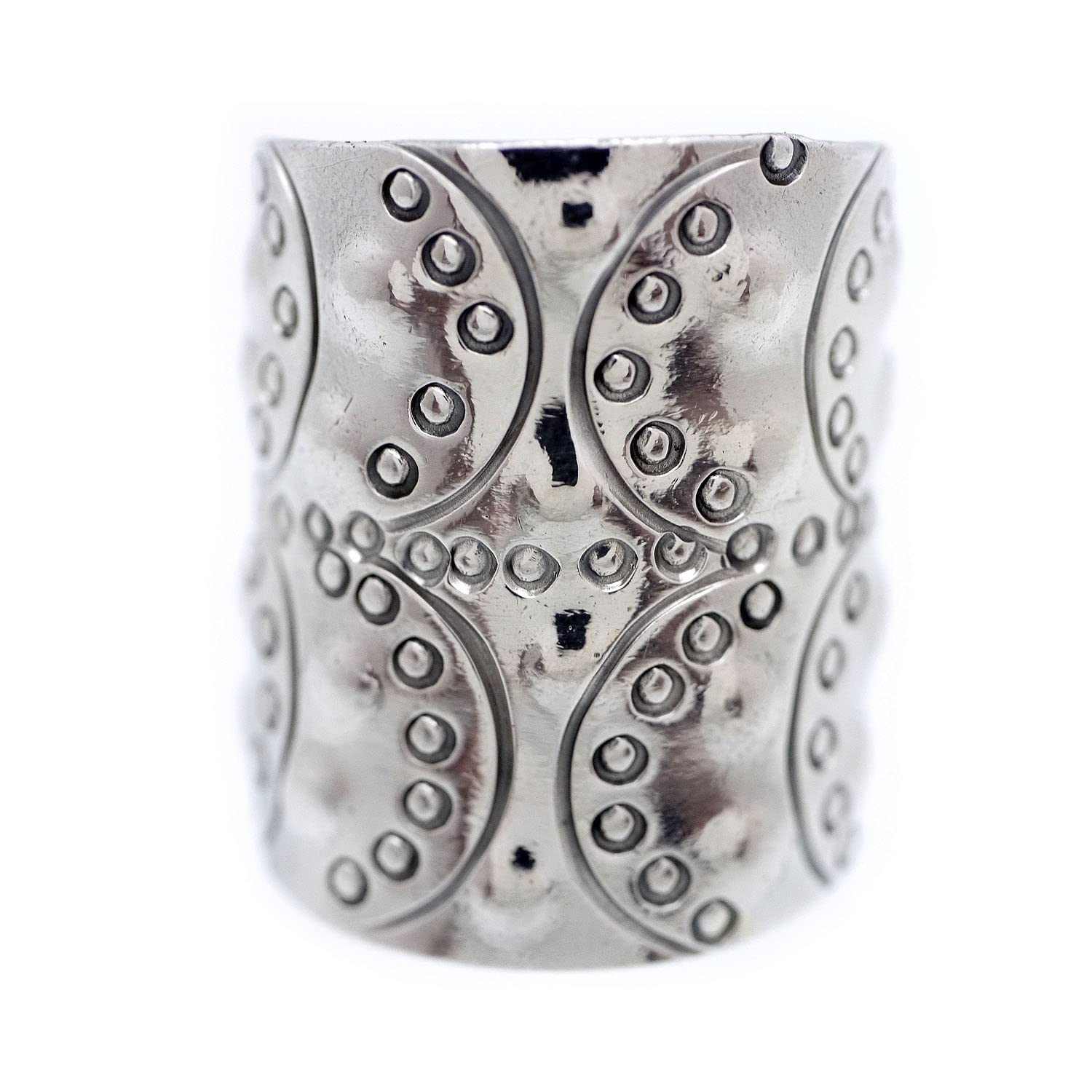 

925 Silver Karen Ring E3 Free Size Long Grain Karen Silver Big Ring [Silver One] Men s [No. 15]