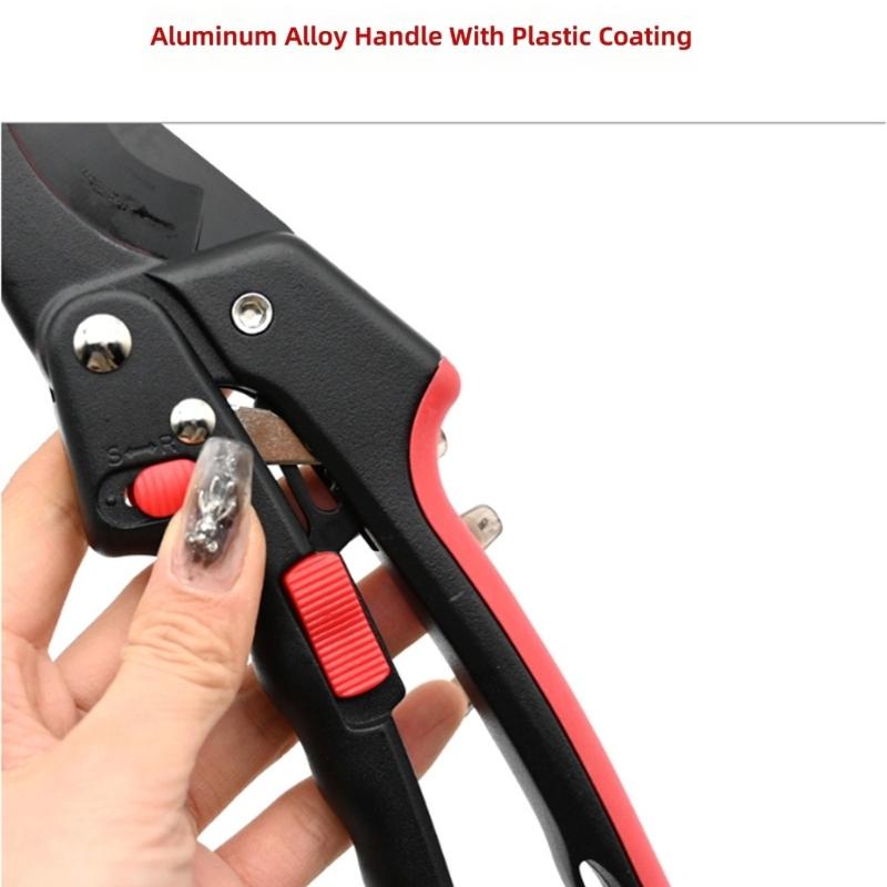 Adjustable Pruning Shears with SK5 Steel Blade for Labor Saving Cutting and Adjustable Force Control in Garden Maintenance
