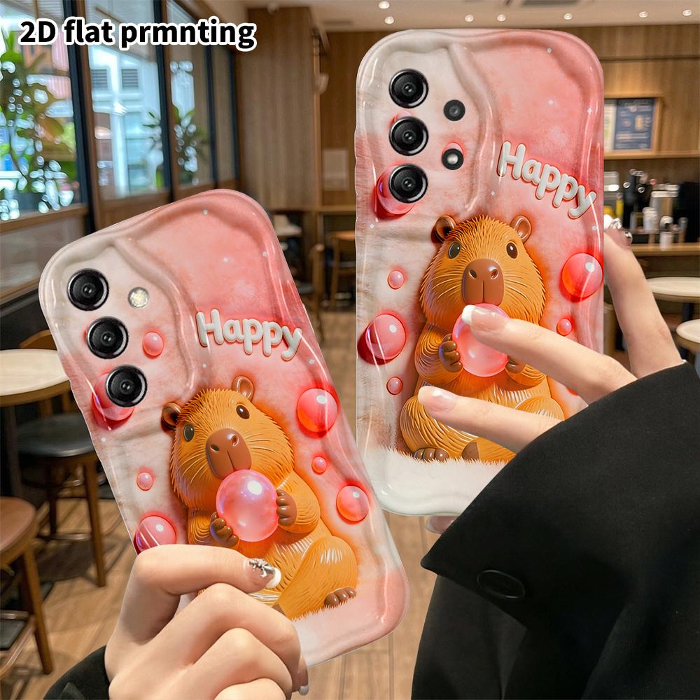 Phone case: 2D flat, fits Samsung Galaxy A34 A35 M05 M06 S20 S22 S21 FE Plus 5G, capybara, perfect Christmas and Halloween holiday gift