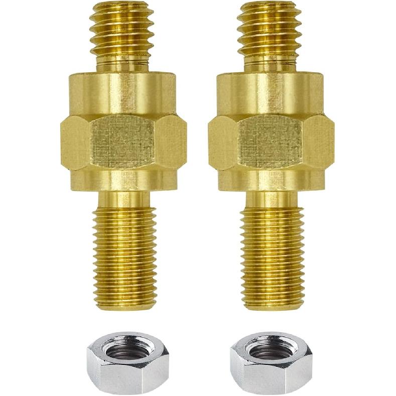 

Ampper 3/8 -16 & 3/8 -24 Brass Long Stud Side Post Battery Terminal Bolt, Standard Battery Side Post Extender Stud Compatible with GM Post, Pack of 2 1 Pair