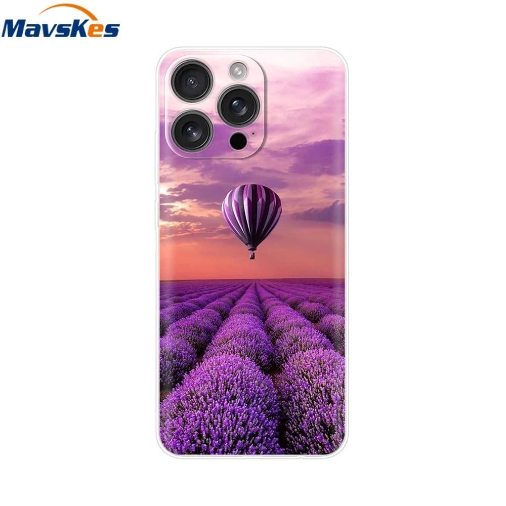 For iPhone 16 Pro Case 16 Plus Lovely Heart Soft Silicone TPU Painted Phone Cases for Apple iPhone16 Pro Max Cover Shell New Bag