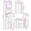 3 Piece Bathroom Furniture Set Solid Mango Wood