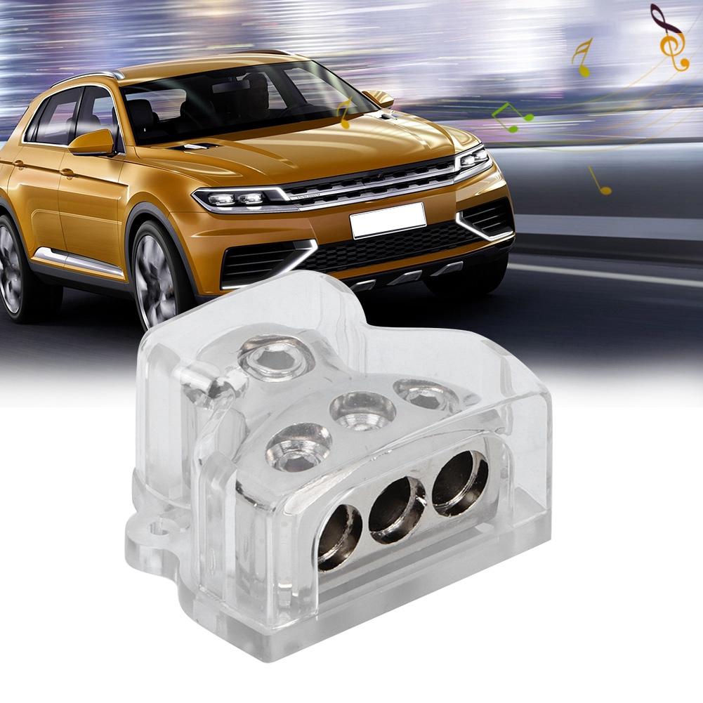 Nickel Plated Power Ground Distribution Block 1 In 3 Out Car Audio Stereo Modification Parts
