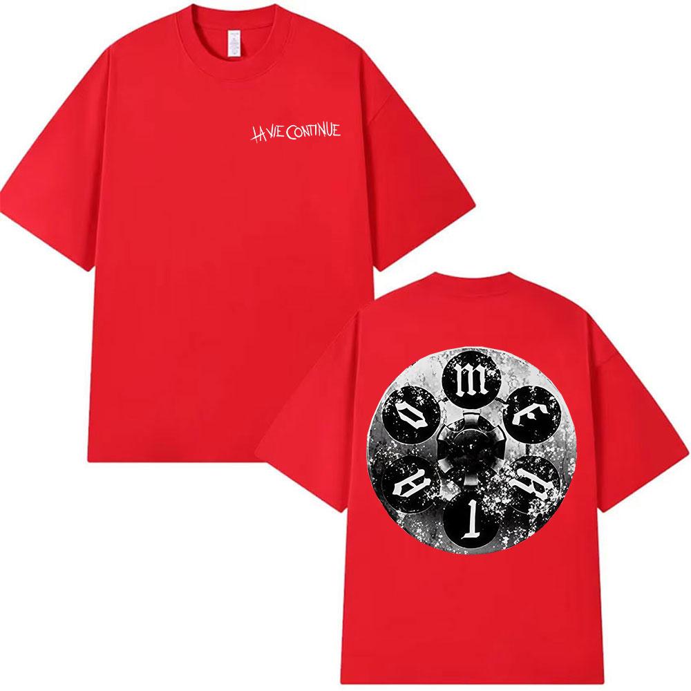 Rapper La Vie Continue Maes Album 2025 Merch T Shirts Men's Hip Hop Retro Style Short Sleeve T-shirt Pure Cotton Tees Streetwear