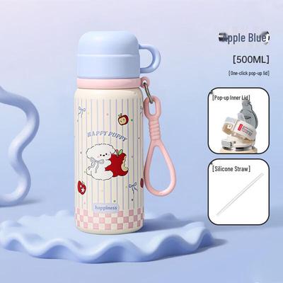 Xiaoyueya 3-in-1 Cute Insulated Water Bottle
