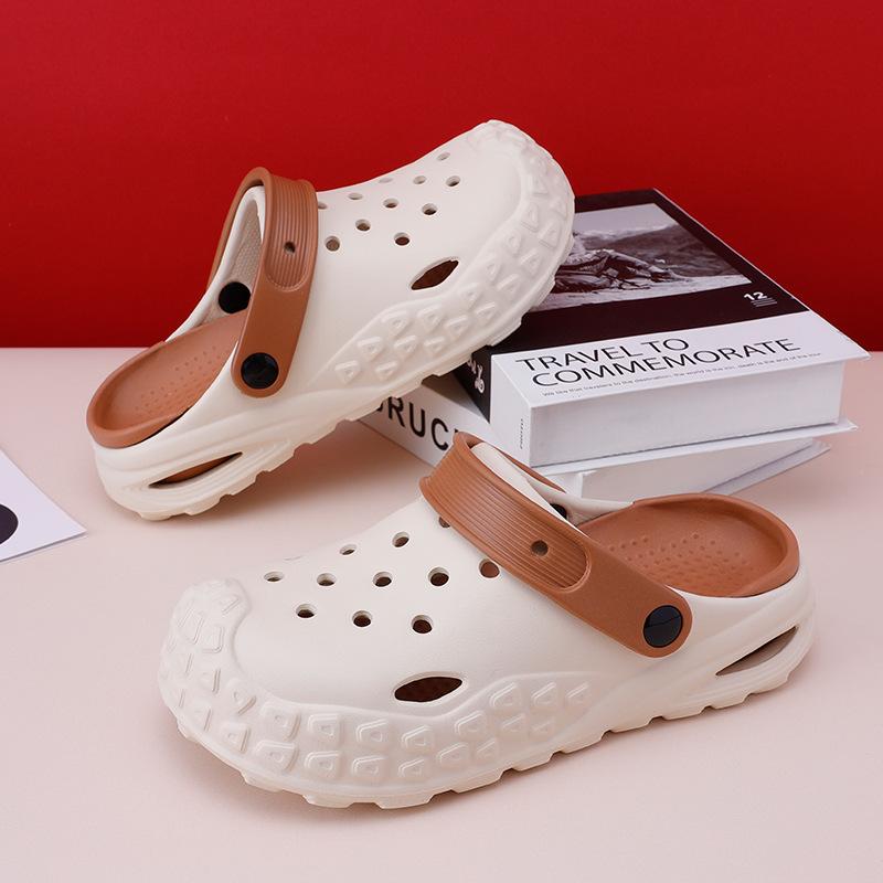Cave Shoes Men's and Women's Korean Version of Trendy Beach Shoes New Summer Garden Shoes Slippers Men's Bag Head Children's Beach Sandals