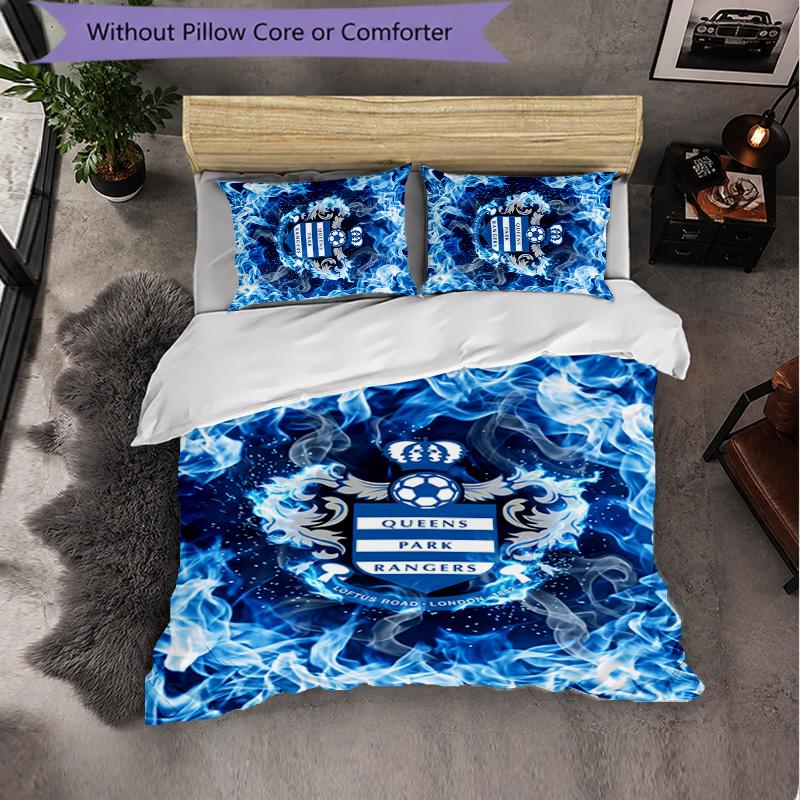 Queens Park Rangers Football Set Biancheria da Letto 3 Pezzi Morbido Copripiumino con Federe Set Decorazione Camera da Letto per la Casa
