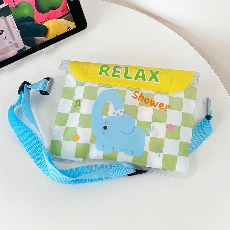 

Crossbody Black Cat Cartoon Waterproof Phone Pouch Touchscreen Case for Swimming Beach Travel Accessory